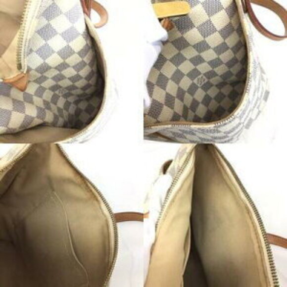 Louis Vuitton Totally Shoulder Bag Damier Azur White Leather - Picture 7 of 8